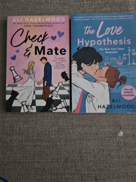 Other - Ali Hazelwood Set: Check & Mate + The Love Hypothesis — Pink & Blue Covers